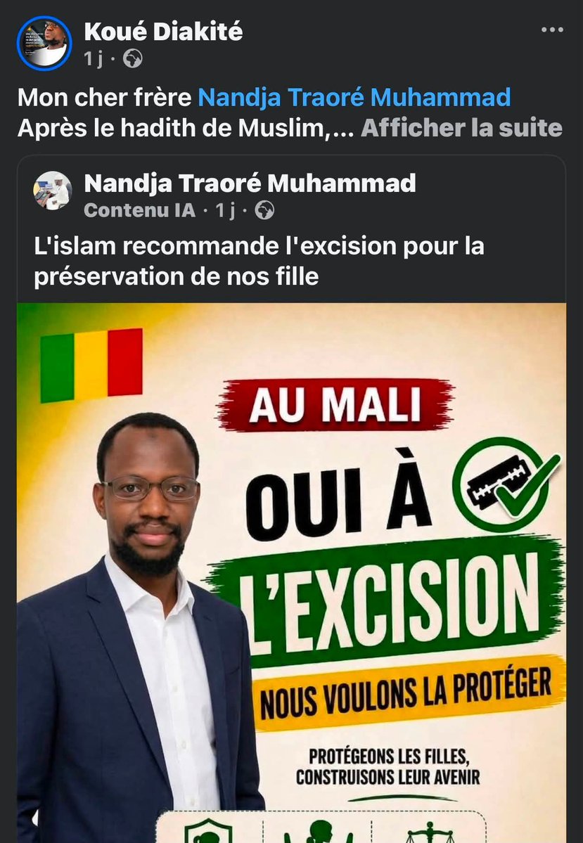 blackcurvystyle's tweet photo. Por favor 🙏
DENUNCIEN MASIVAMENTE ante las AUTORIDADES ESPAÑOLAS 🇪🇸 a este ISLAMISTA que APOYA POLÍTICAMENTE la MUTILACIÓN de BEBÉS. Se llama KOUÉ DIAKITÉ.
@policia
#nonalexcision https://t.co/bzYghjnWJe