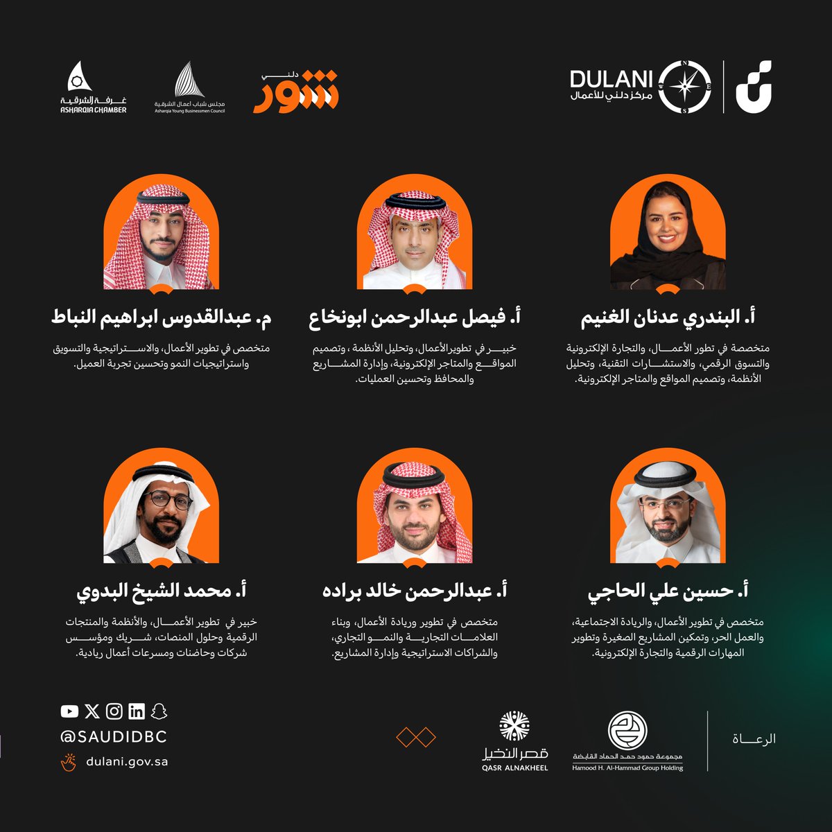 SaudiDBC's tweet photo. مشروعك يمر بمرحلة جديدة؟
احجز استشارتك مع مستشاري تطوير الأعمال،
واستعد للمرحلة القادمة من مشروعك📈

قبل لا تقرر.. خذ الشور
https://t.co/XiKelzURpe
#شور_دلني https://t.co/RhTjiQp81L