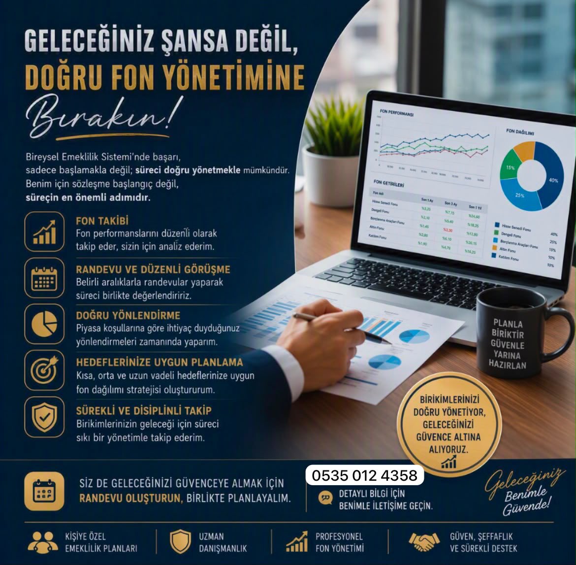 cglylcnn's tweet photo. Kendinize yatırım yapmak sizin elinizde🙋‍♀️

Fon takibi ve hedefe odaklı uygun planlama ile güzel birikimlere imza atalım🤗🎉

Bilgi almak için bana ulaşabilirsiniz🤗
📞 0535 012 4358 

#AsgariÜcret #Emeklilik #EmekliMaaş #Piyasa #fon #Ekonomi #SonDakika #Altın #Dolar #HisseSenedi #Borsa #HayatSigortası #GelirVergisi #VergiAvantajı #stopaj #Getiri #Befas #HalkaArz