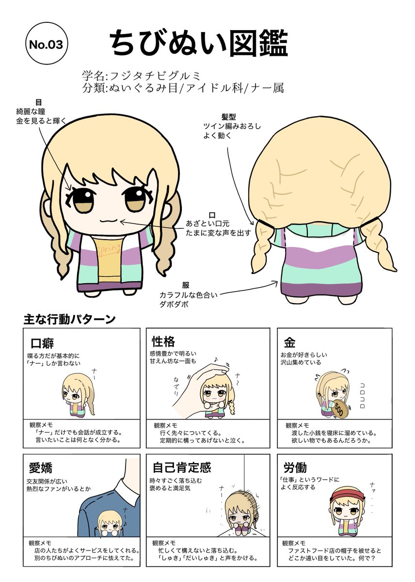 Hikaku_illust's tweet photo. ちびぬい図鑑
No.03 https://t.co/24GX0YdKGq