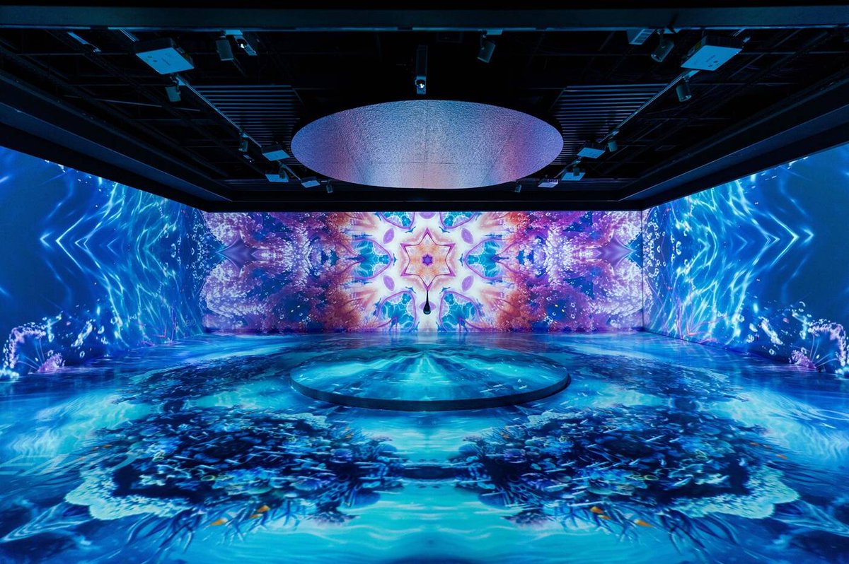 Gameon85806587's tweet photo. Today I stepped into a pop-up immersive art exhibit, letting vibrant digital brushstrokes wrap around me—color, movement, and feeling all colliding in one magic hour https://t.co/bmSWoqghji