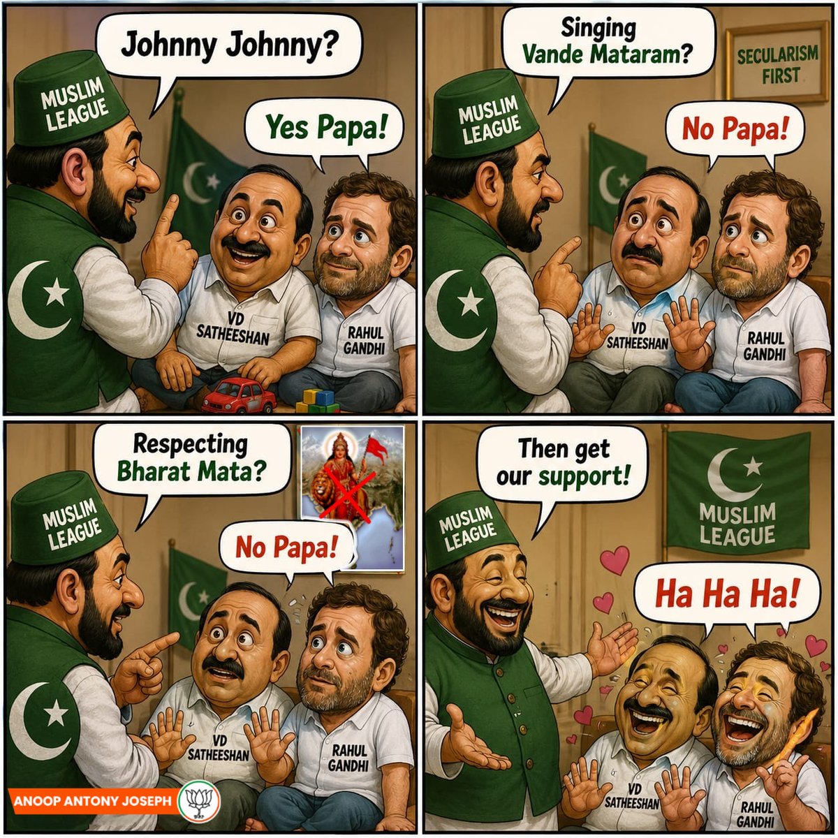 AnoopKaippalli's tweet photo. Congress leadership has completely surrendered their spine to the Muslim league. https://t.co/2jmN34FiYx