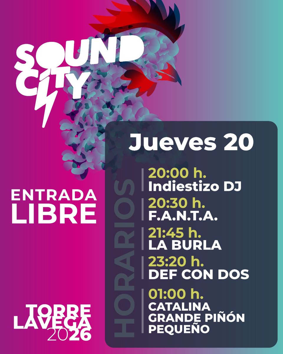 jrdvr73's tweet photo. ✅ Hoy comienza una nueva edición del Torrelavega SoundCity.

Ahí tenéis los horarios de este primer día de conciertos.

Para los que no tenéis edad, La Burla era el grupo musical oficial para todo gimnástico de los años 80 y 90 https://t.co/8Xyfpg2iN1