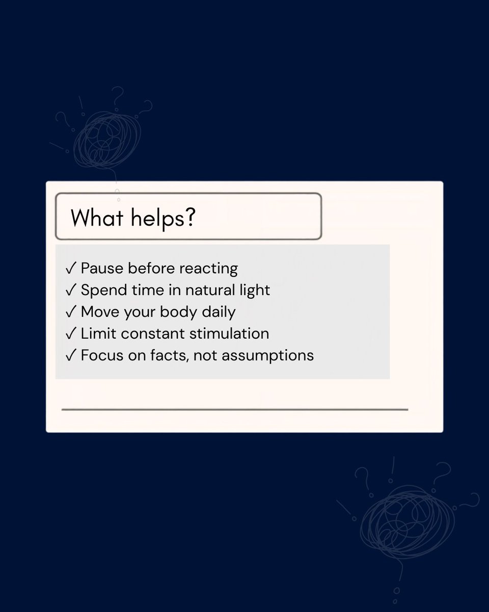 NeuroLeap's tweet photo. Sometimes anxiety looks like overthinking, constant “what if” thoughts, restlessness, or feeling mentally exhausted when everything seems fine.

Recognizing these patterns is the first step toward better brain health and mental wellness.

#AnxietyAwareness #BrainHealth https://t.co/rTby8joAyn