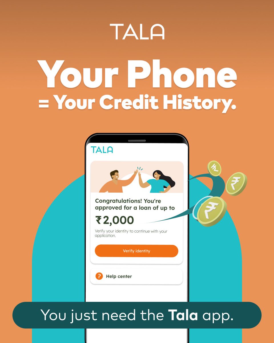 TalaIndia's tweet photo. No bank visits. No heavy files. Just a simple app and an easy application. Financial access is now in the palm of your hand! 📱 https://t.co/z3ABTTf4ZG
