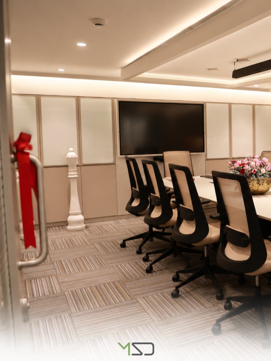 DesignMindscape's tweet photo. Designed for meaningful conversations and confident decisions, this boardroom blends refined details, warm lighting and executive comfort. Ready to elevate your workplace? Let’s design it together.
#MindscapeDesign #BoardroomDesign #OfficeInteriors #CorporateDesign #SuratDesigner https://t.co/TRcp76koSc