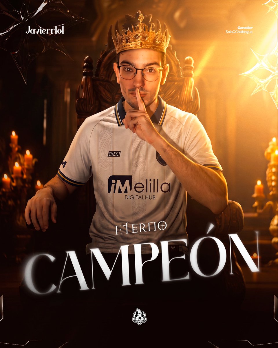 MelillaTitans's tweet photo. ☀️Hoy no ha salido el Sol.

Ha salido @Javierrlol, campeón del @SoloQChallenge 🏆🐐 https://t.co/NMU0Uif9ts