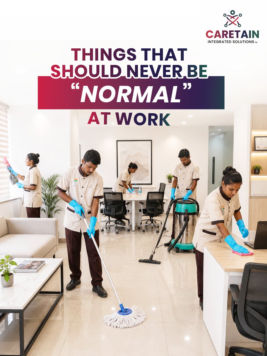CaretainInte's tweet photo. If something affects the way people experience a workplace, it deserves attention.Cleanliness is not about perfection. It is about consistency.

#Caretain #CaretainIntegratedSolutions #WorkplaceHygiene #OfficeCleaning

[Caretain, Caretain Integrated Solutions, Cleaning Services, Office Cleaning, Workplace Hygiene, Facility Management]