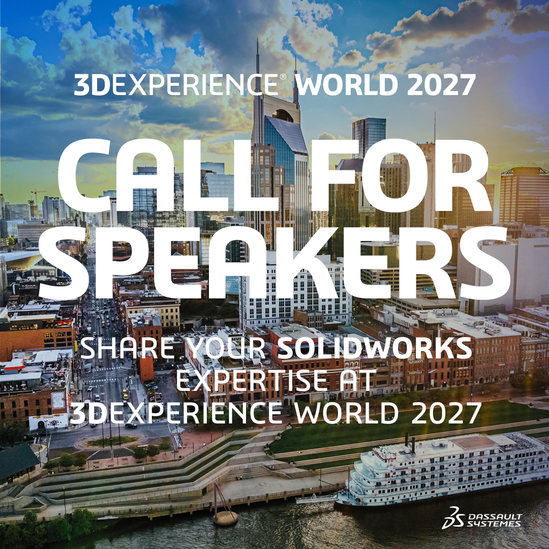 SOLIDWORKS's tweet photo. The 3DEXPERIENCE World 2027 Call for Speakers is now open! Submit Your Session by September 21, 2026
Whether you are an experienced presenter or it’s your first time on stage, this is your opportunity to share your #SOLIDWORKS knowledge and experiences with our global user community. #3DXW27 GET STARTED: https:https://t.co/VpESoO2xEu