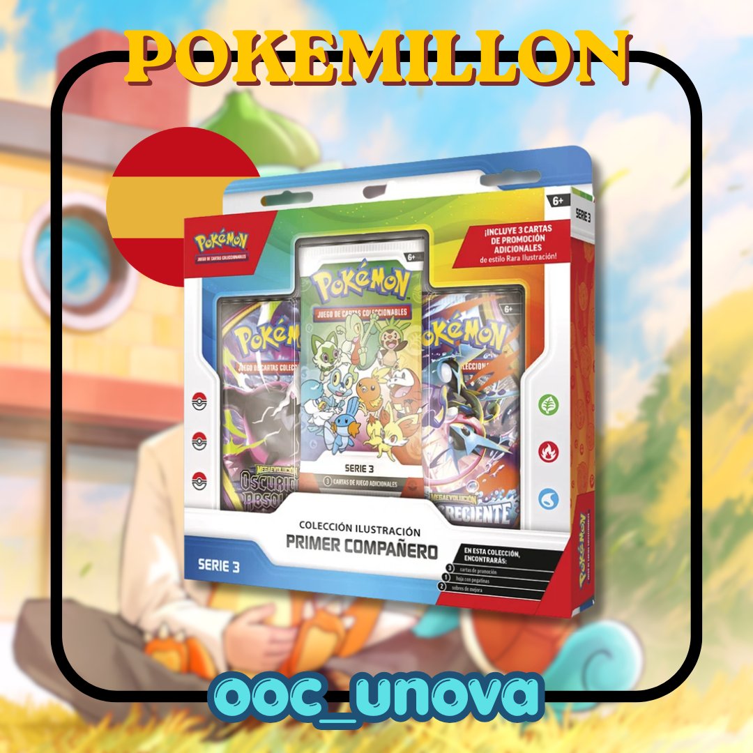 OOC_Unova's tweet photo. 🎉 SORTEO POKÉMON TCG 🎉

Sorteamos una Caja Ilustración Primeros Compañeros por el 30 aniversario de Pokémon!

👉 Para participar:
➕👤 Sigue a @pokemillon y @OOC_Unova 
❤️ Dale MG
🔁 Retweet
🫂 Menciona a un amigo

Detalles:
📦 Envío gratuito SOLO a España
⏰ El ganador será anunciado el sábado 29 de agosto

BUENA SUERTE ✨❤️