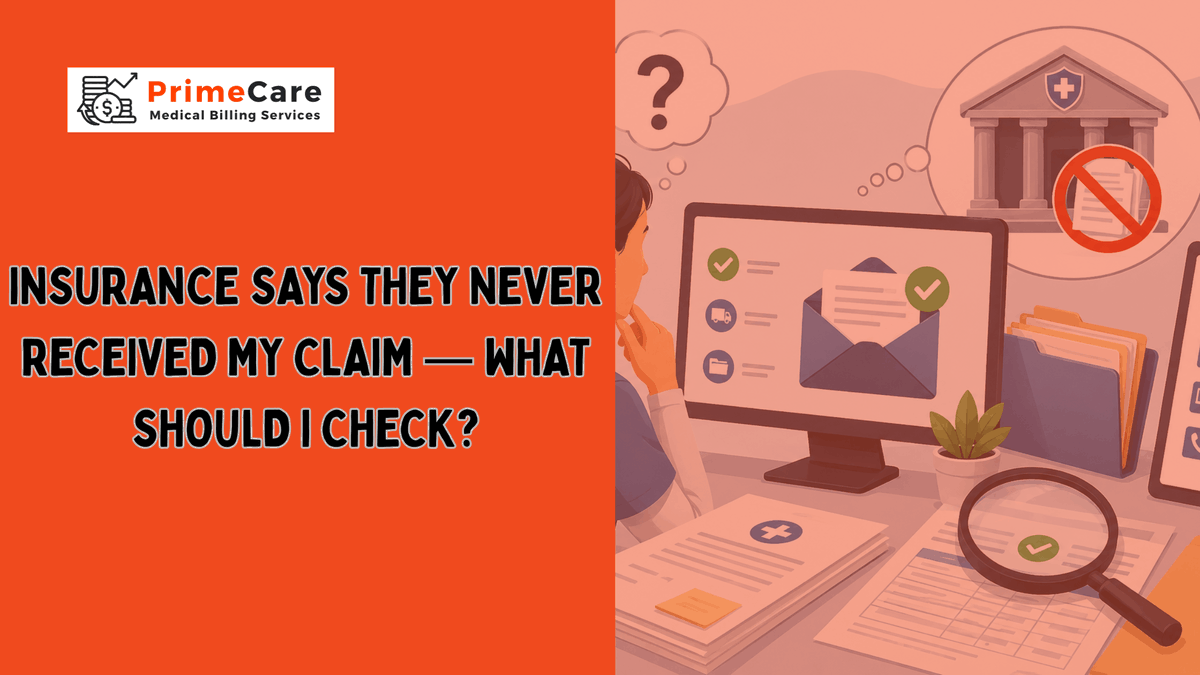 PrimeCareMBS's tweet photo. Insurers saying "claim not received"? 🚨 Don't re-bill blindly! Check your clearinghouse 277 reports &amp; trace EDI proof to protect timely filing limits. 📑💰👇
https://t.co/iTHOEkNkrp https://t.co/zeInzo2YOC