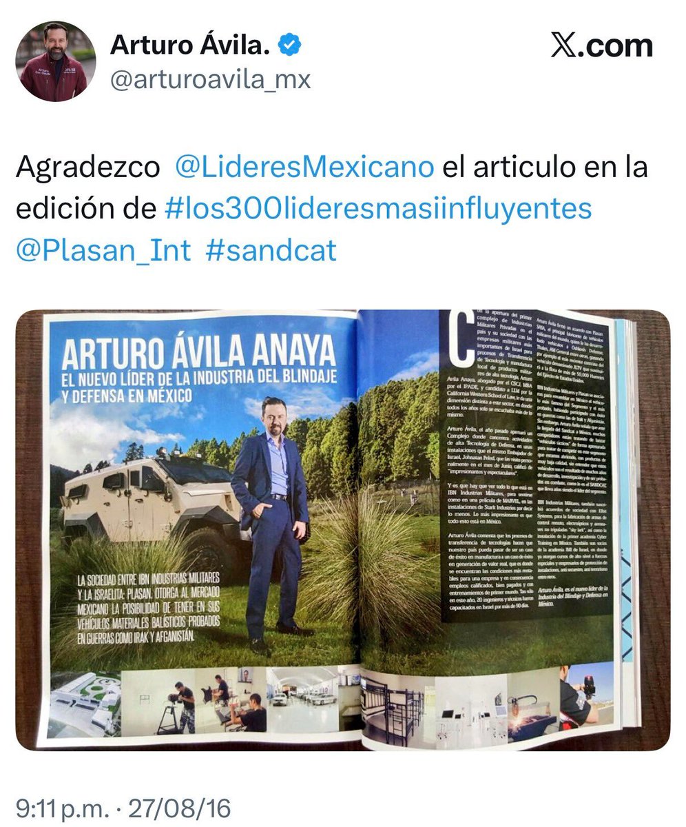 TerrorRestMX's tweet photo. "Es que Arturo ya no es dueño de esas empresas"
¿Se han preguntado cuanto dinero producto de venta de armas asesinas genocidas ha financiado campañas de Morena?

¿O eso tampoco es tema de intereses para el periodismo independiente de @rompevientotv? https://t.co/97fCtJgFTu