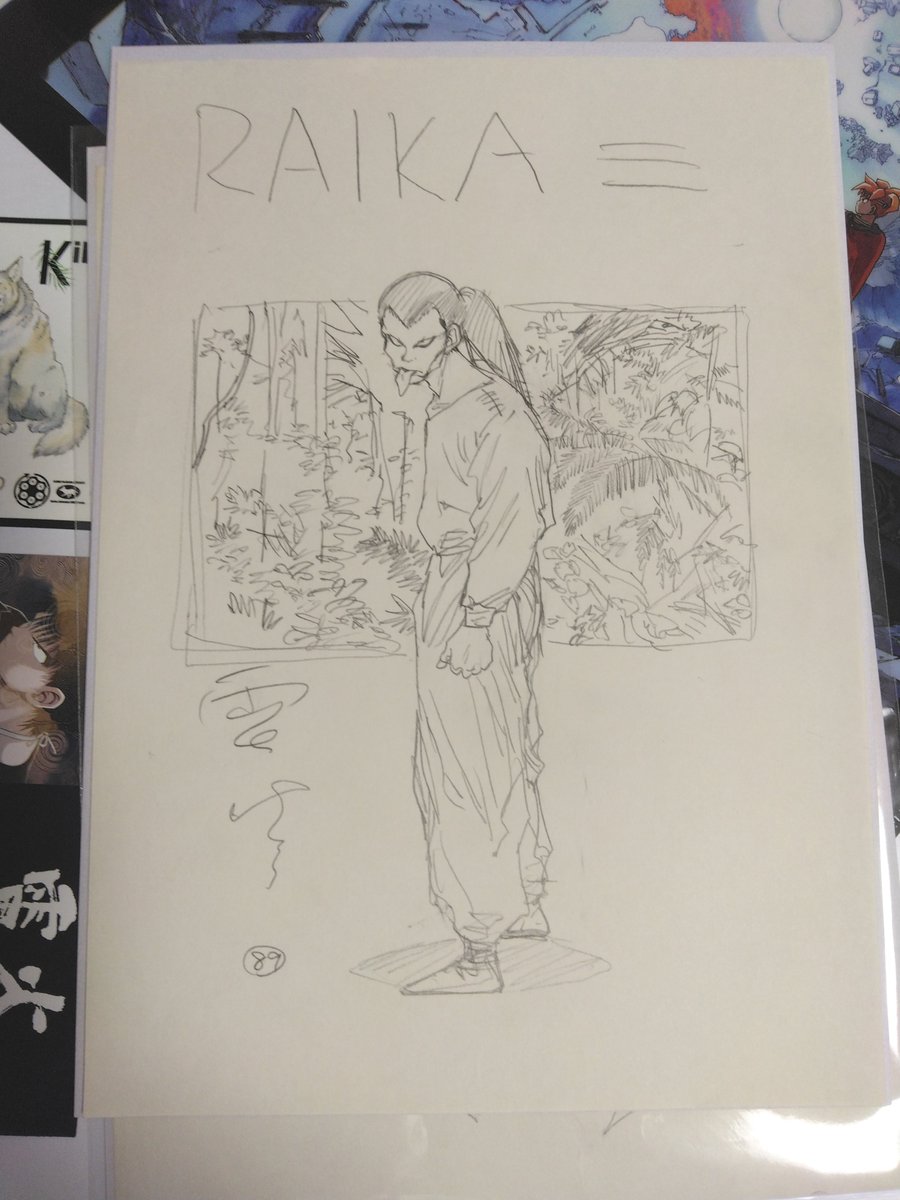 kitron20's tweet photo. 一番欲しかった旧��九巻の表紙ラフ（？）、買えると思ってなかったのでカムイ関連のあらゆる運を使い果たしたと思う。雷火で一番思い入れのあるキャラ。こういう、生まれ育ちで他の生き方が出来ず報われなかった人というのにどうしようもなく感情が揺さぶられてしまう。
#雷火展 https://t.co/gVgoVr4Vye