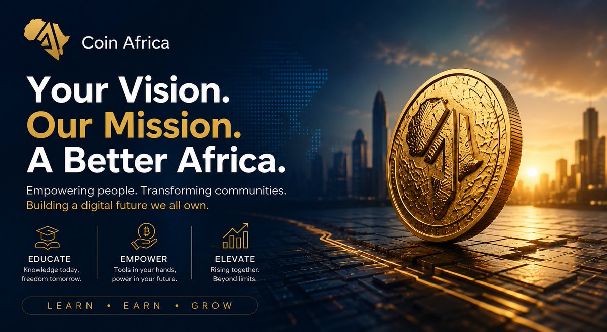 CoinAfricaa's tweet photo. Coin Africa is more than a coin — it’s a movement.
#decodetheA 
Building a smarter, faster, and more connected Africa through blockchain.
Join the journey. Be part of the change. 👇

#CoinAfrica #AfricaRising #BlockchainForAfrica #DigitalAfrica #FinancialFreedom https://t.co/nmxrSRq2rG