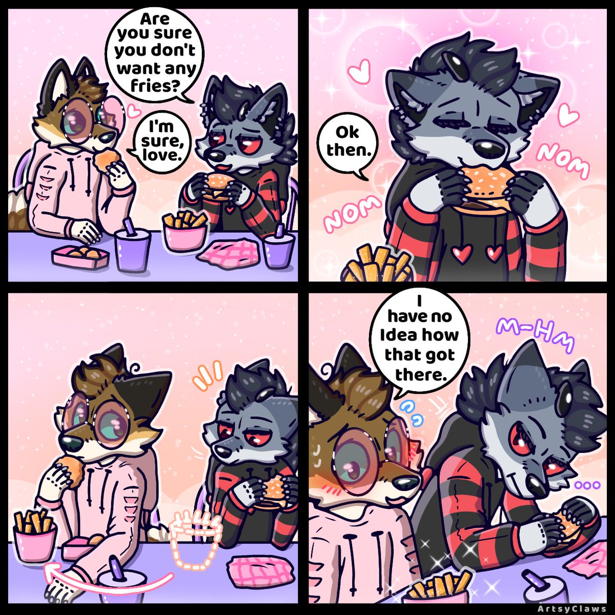 ArtsyClaws's tweet photo. Greedy fox boy 🦊🐺💙 https://t.co/7L4HzUFr7g