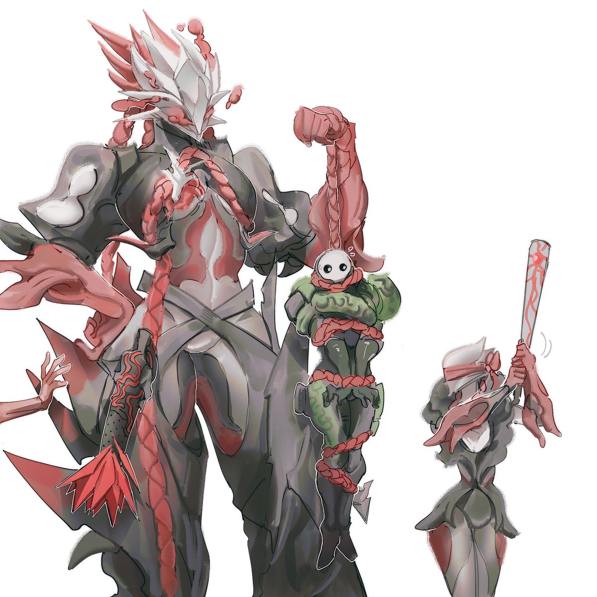 4MORI4N's tweet photo. Alt helmet cmms #warframefanart https://t.co/DARQ4fAH95