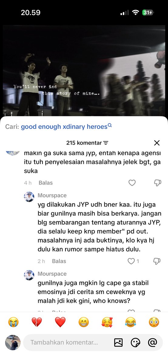 gaonoyal's tweet photo. Eh sumpah aku kek gmn gitu sama komen ini😭😭 ‘jangan bilang sembarangan’ damn kuasa hukum jyp kah😭 https://t.co/sqOZb841H3