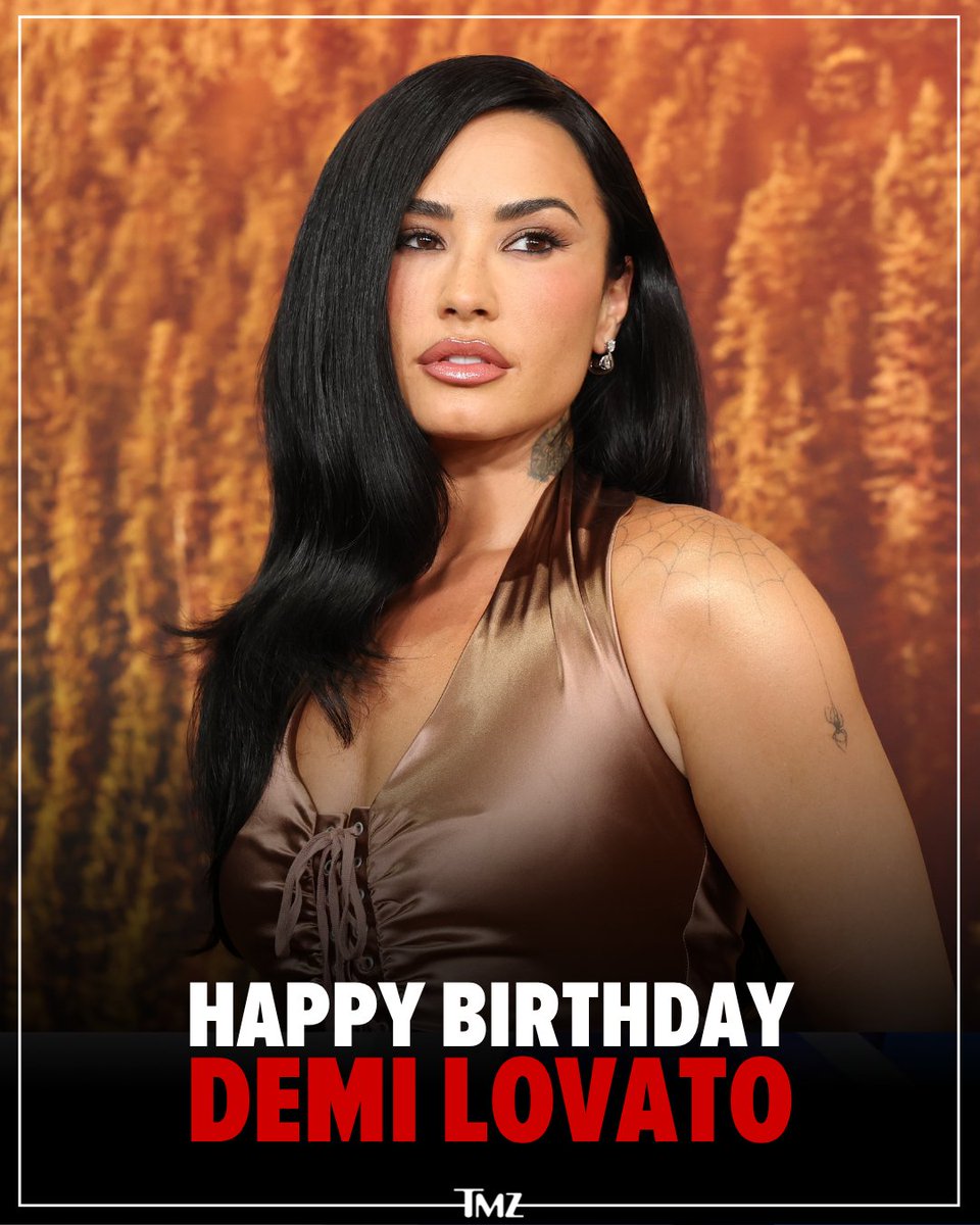 TMZ's tweet photo. 🤩 Happy birthday to the fierce Demi Lovato! https://t.co/LSkbHFadDy
