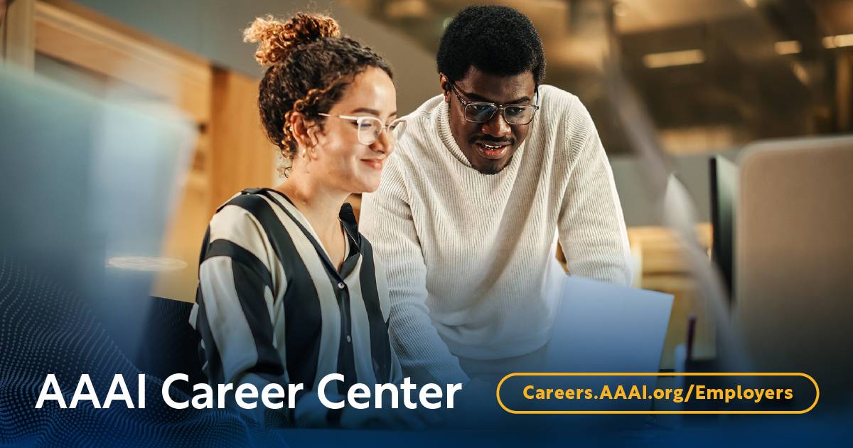 RealAAAI's tweet photo. Are you looking for your next great hire? Up to 3,005 candidates uploaded searchable resumes on the AAAI Career Center. Visit today: https://t.co/Ls6DMKK09L https://t.co/8q513oJgkW