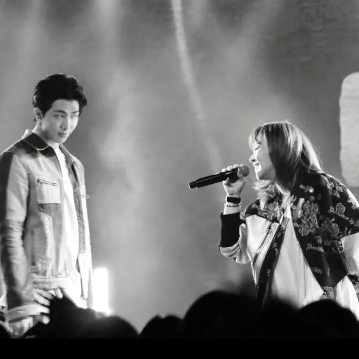 McCheery21's tweet photo. "#RM was so attentive &amp; he made me feel really comfortable while recording." -Cho Youjeen

A veteran rock legend who broke barriers in Korea's male-dominated rock scene speaking so warmly of our Namjoon💌 we made right person famous. https://t.co/oX7leJJMuK