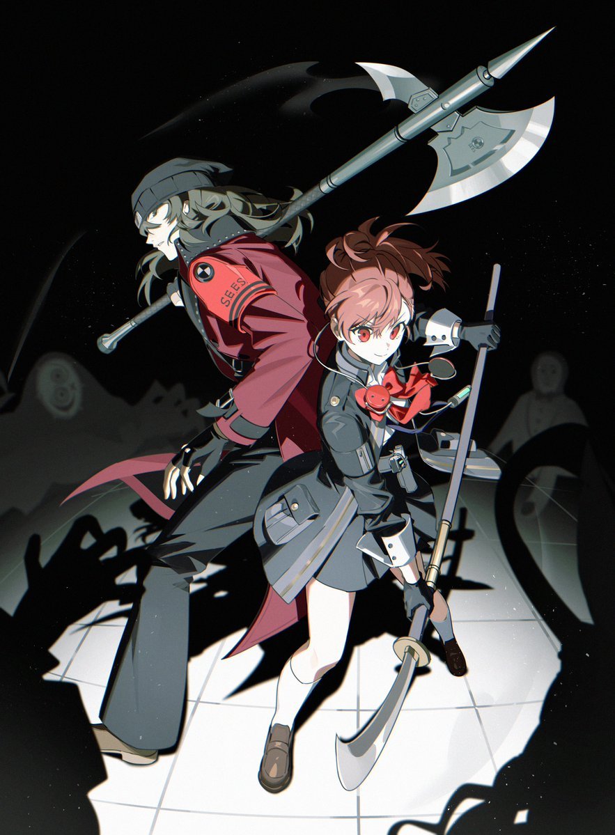 yongggam_'s tweet photo. #荒ハム #Persona3 
아라햄😍
아라가키가 괜찮나 신경쓰여서 힐긋힐긋 뒤돌아보면 선배쪽이나 신경쓰라고 할것같다 https://t.co/gLbNQNlewN