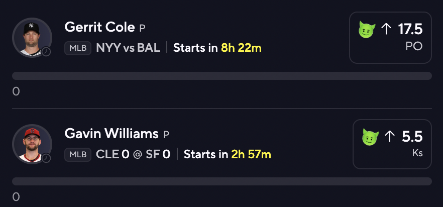 propitlikeit's tweet photo. MLB Bankroll Builder 🏦⚾️

1.5U Cole O 17.5 Outs + Williams O 5.5 Ks -115

Stop chasing 6 mans and just grow your money consistently. 

It's really not that difficult. If you need help, please DM me. 

💙 LIKE IF TAILING!