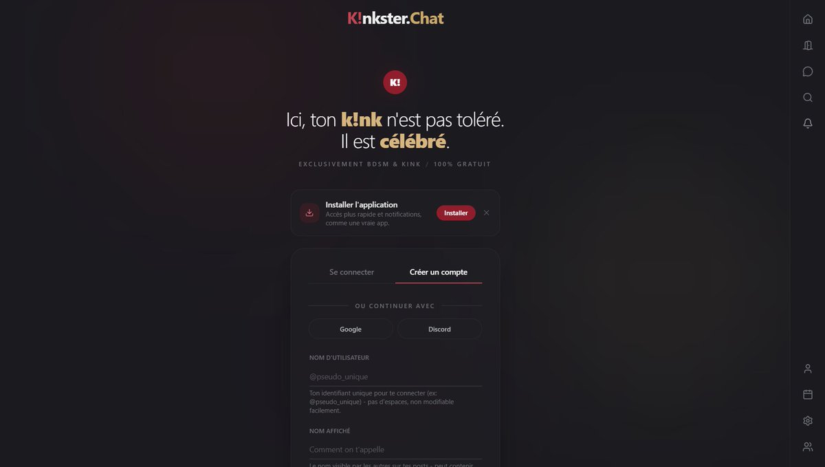 Kinksterchat's tweet photo. https://t.co/tUlKXB9xrA, c'est le réseau social 100% francophone, exclusivement dédié au BDSM &amp; Kink. Gratuit, et pensé pour la communauté dès le départ.

https://t.co/GDJPuhlGan

#kink #bdsmِ https://t.co/4NEqU9GT5y