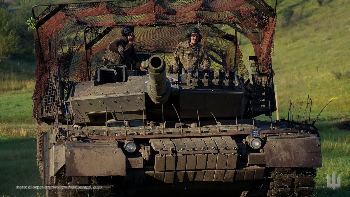 FeldwdOffi's tweet photo. One of the few — only three, one of which has been destroyed — Leopard 2A6PRT (🇵🇹) tanks of the 21st Separate Mechanized Brigade

📸21 окрема механізована бригада https://t.co/6pfnyctOHS
