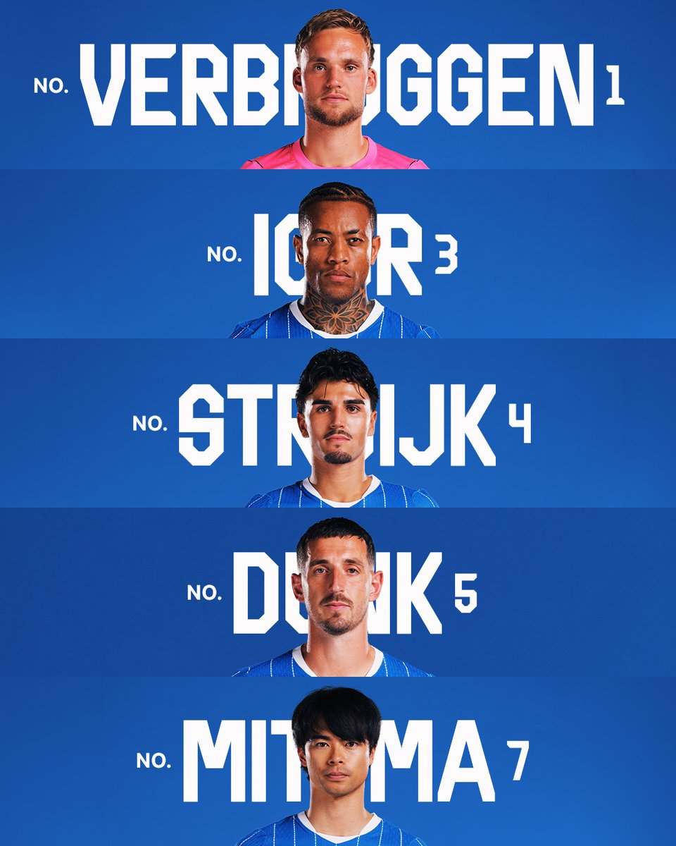 BHAFC's tweet photo. Locked in for Tromsø &amp; beyond. 🔐

Our 26/27 squad numbers have been confirmed ahead of our season opener tonight! 💙🤍