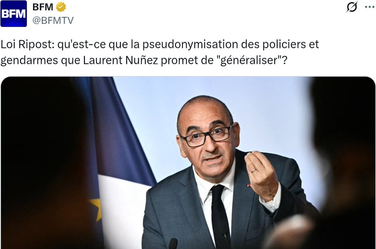 Bob30031583's tweet photo. L’anonymat généralisé des policiers dans les procédures. Non merci. La justice n’est pas une boîte noire où l’on demande au citoyen de fermer sa gueule et de faire confiance. Protéger les agents, oui. Supprimer les garanties de la défense... NON ! 😏 https://t.co/68kSblqKEF