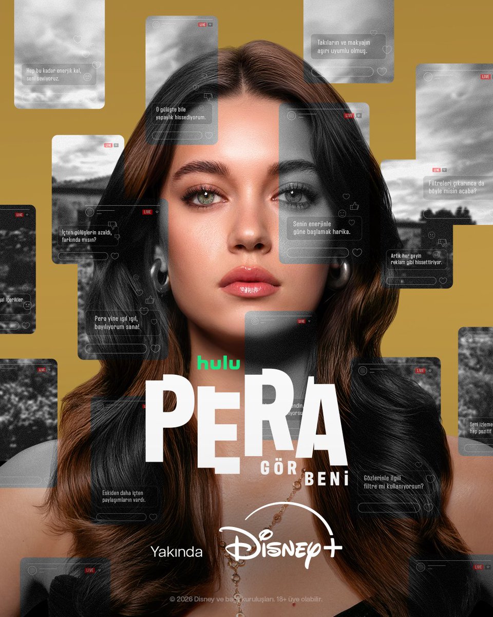 AdbaTv's tweet photo. #AfraSaraçoğlu'nun başrolünde yer aldığı #Pera: Gör Beni yakında Disney+'ta. https://t.co/Rhv04u8yuJ