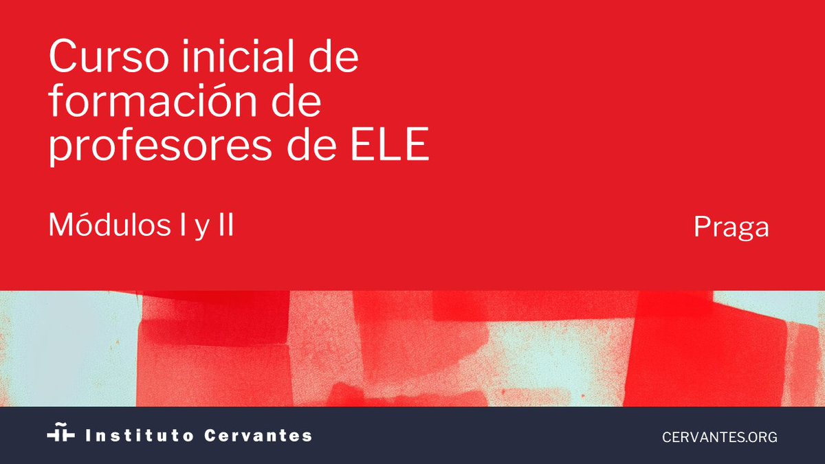 ICPraga's tweet photo. ¿Hablas español? ¿Has pensado alguna vez en dedicarte a enseñarlo?
El 9 de octubre de 2026 comienza nuestro Curso inicial de formación de profesores de ELE – Módulos I y II
https://t.co/qs4Ubmzitv https://t.co/2TyE2YsN84
