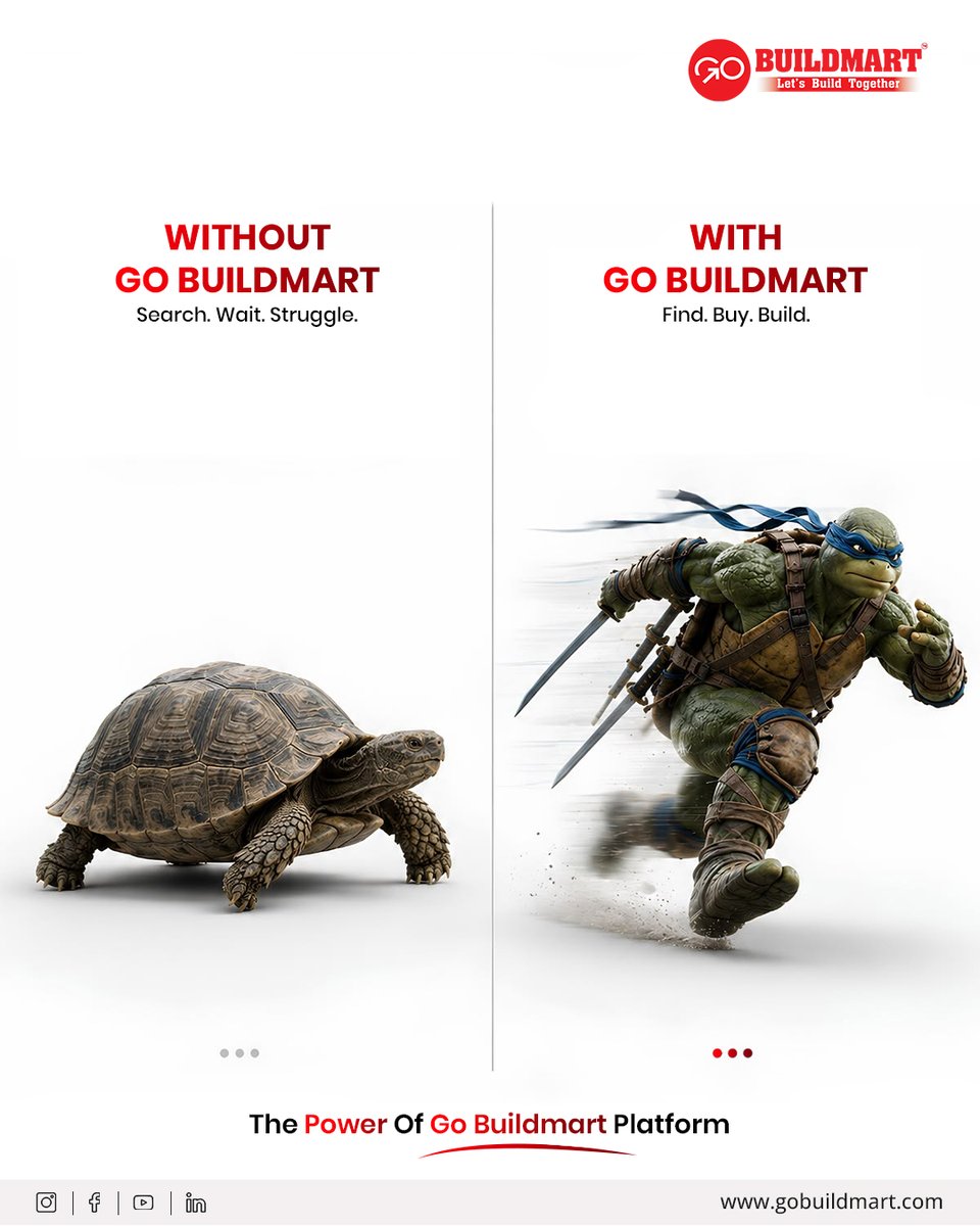Gobuildmart's tweet photo. Sourcing the old way: Search. Wait. Struggle. 🐢
Sourcing on GoBuildMart: Find. Buy. Build. ⚡
Same site. Same deadline. Very different speed.
👉 https://t.co/aSwzq3oqVy
#Construction #Contractors #GoBuildMart https://t.co/m7IYfiOwiU