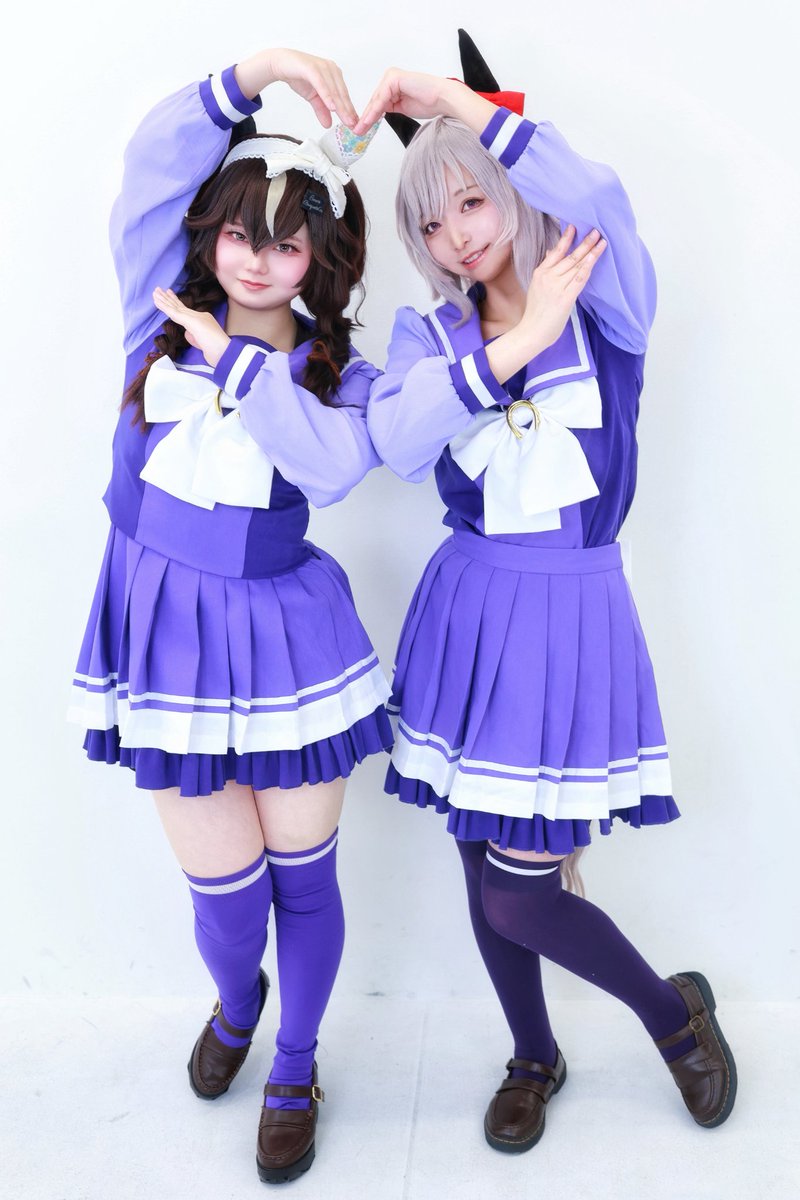 matya120maro's tweet photo. コスプレ/cosplay
ウマ娘 

Wカレンお手製のおっきいハート🩷をどうぞ☺️✨
こうしてふたりでひとつのハート作るポーズってすごくカワイイですよね🥰

ｶﾚﾝﾁｬﾝ:@matya120maro 
ｶﾚﾝﾌﾞｰｹﾄﾞｰﾙ:@silky_cast 
📸:@tenpula
🏠:@studio_fuelu https://t.co/Lkus5z50yJ