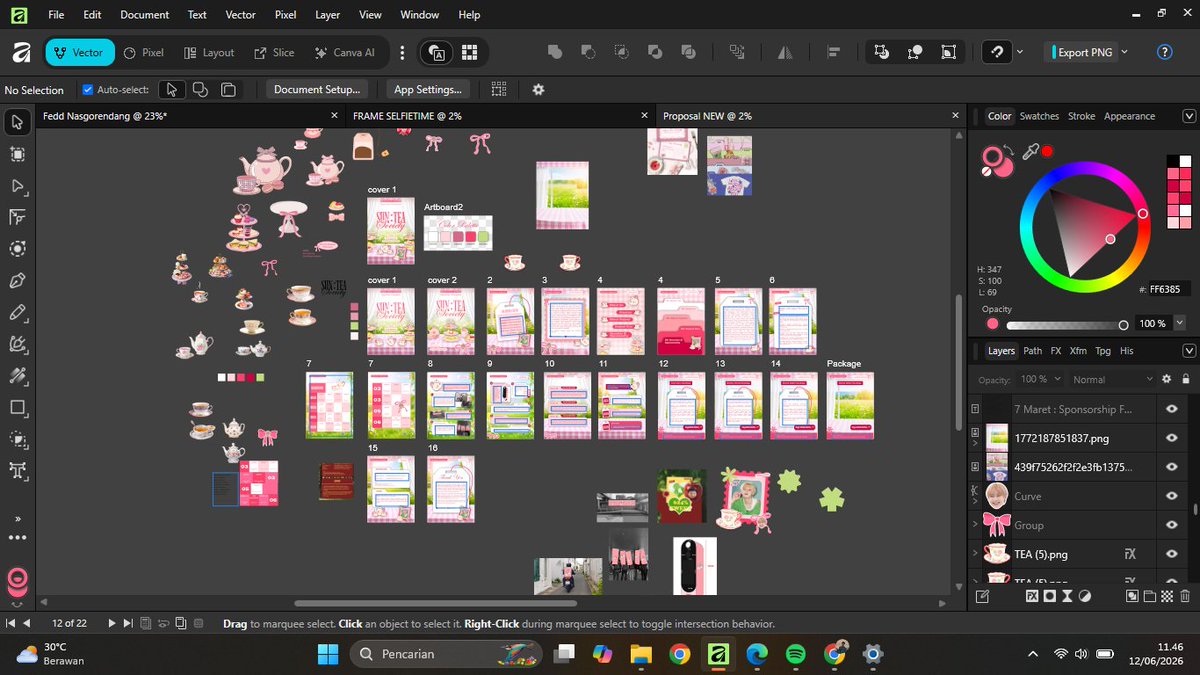 cicigaleri's tweet photo. Graphic Designer, coba spill seberantakan apa artboard kalian wkwk👹 https://t.co/CWCWveM5Nk