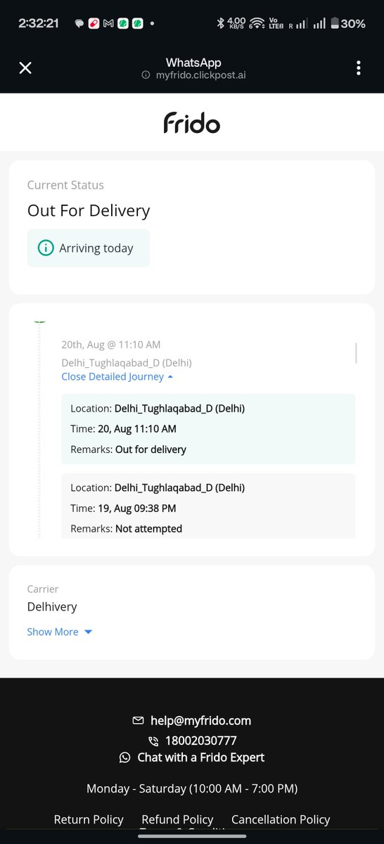 Prateek43522's tweet photo. This is the sevice level between @BlueDart_  and @delhivery.
Bluedart order from started from Maharashtra on 17th, reaching now.⭐⭐⭐⭐⭐

@delhivery order started from Gurgaon and ordered on 17th. Failed to deliver yesterday. Their delivery person also kept cutting the call. https://t.co/fQD0HzBoIg