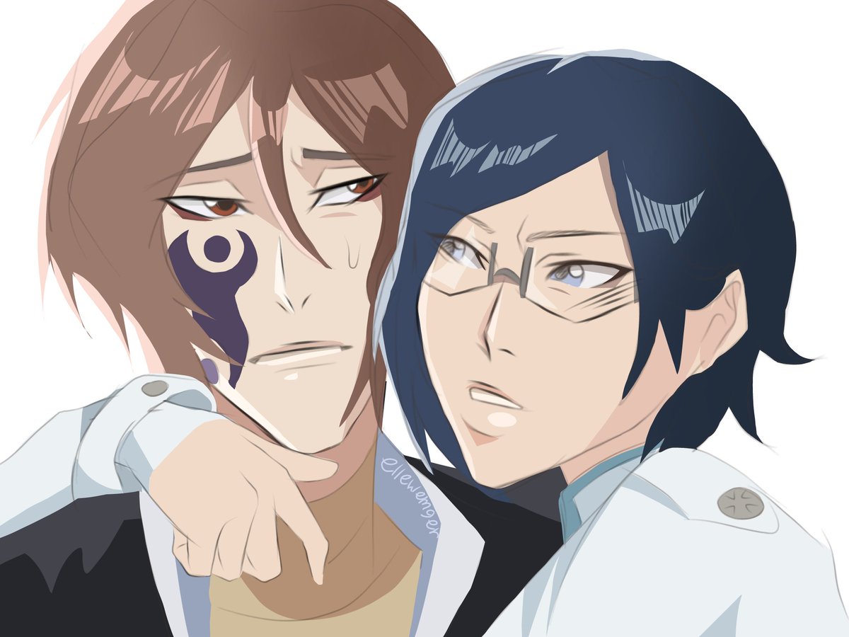 ellewemger's tweet photo. Gender - Blender🚻 (yumoshin Yoshikawa x Uryu ishida) 
#bleachoc https://t.co/hblKQmx2BH