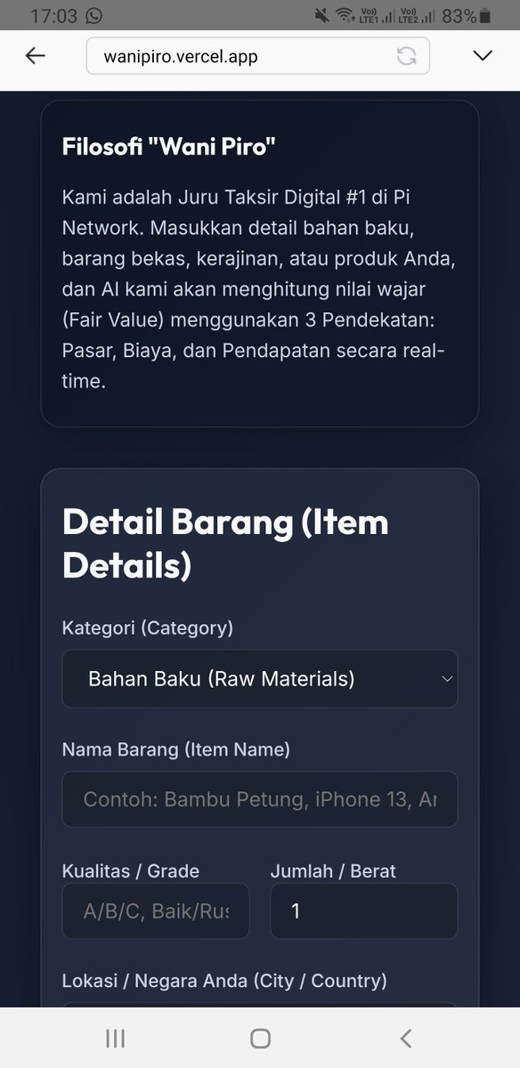 bamboochainid's tweet photo. https://t.co/aKiJgRH6gf
Aplikasi baru, masih anget, lagi ujicoba, yang punya akun pinetwork buka di pi browser yah, Jangan lupa kirim 0.1 pi testnet nya 😃
yang nggak punya, buka di browser chrome, edge, brave dll.
Kalo ada barang bekas, upload saja di aplikasi ini, wanipiro? https://t.co/JRXqPREqDY