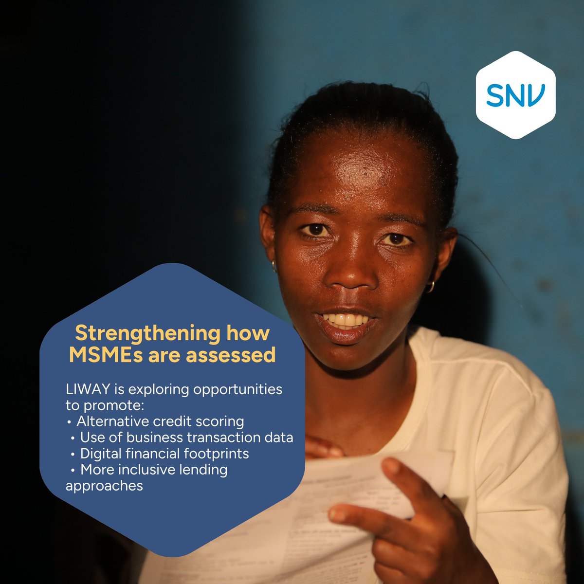 SNVEthiopia's tweet photo. The conversation is shifting from "Who has collateral?" to "Who has potential?"
Through #LIWAY, funded by the @SweinEthiopia , SNV supports market-driven solutions that help MSMEs access finance and unlock growth opportunities.
#FinancialInclusion #Ethiopia #Addisababa https://t.co/dxZJ5kI2g8