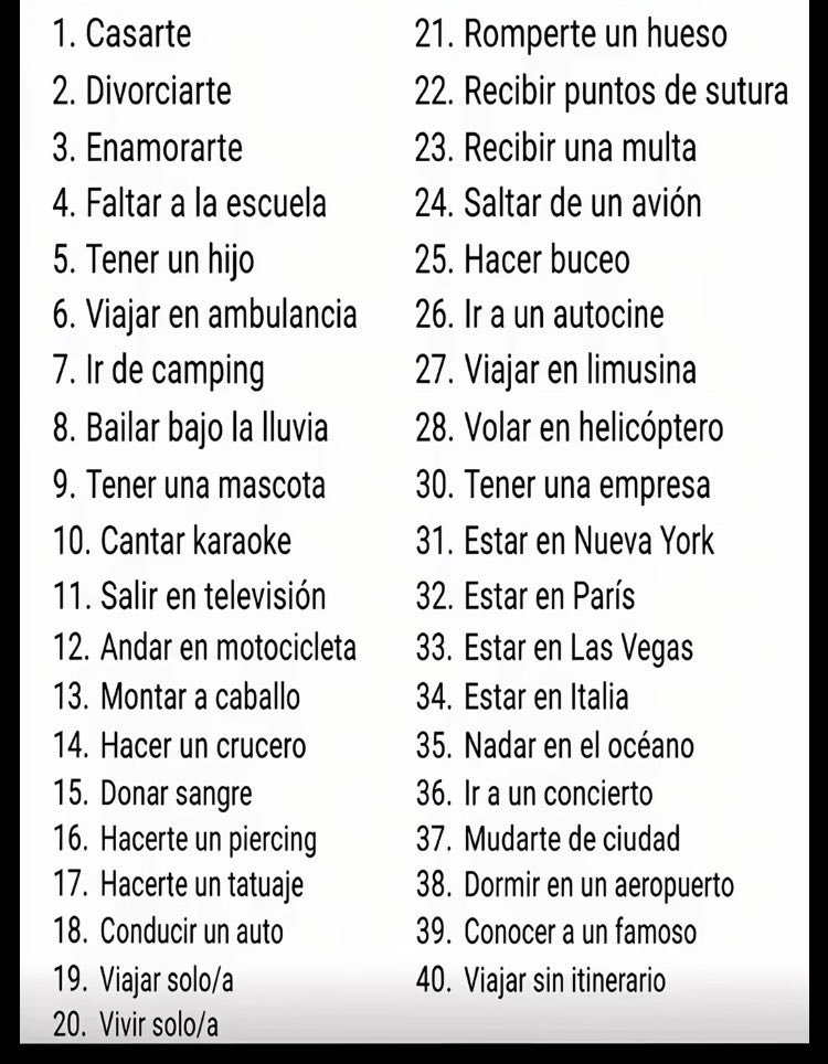 ivanfamil's tweet photo. ¿Cuántas de estas cosas has hecho? Yo 30 https://t.co/Xz4wDv0Bmh