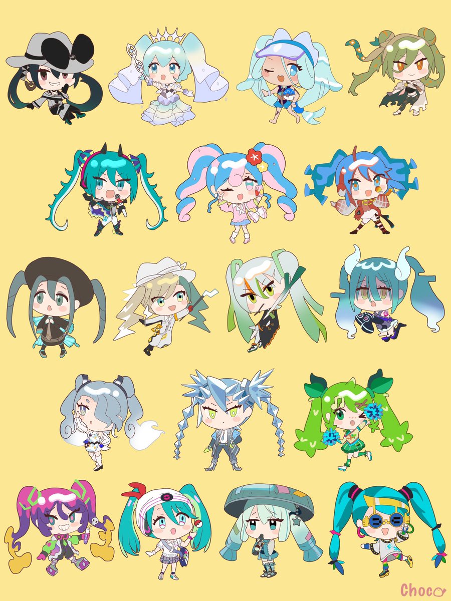 c_enaga's tweet photo. ポケミク18タイプつめつめ〜
後日記念イラストもあげるのでお楽しみにー！
#ポケミク #初音ミク https://t.co/GCnPeKK6LT