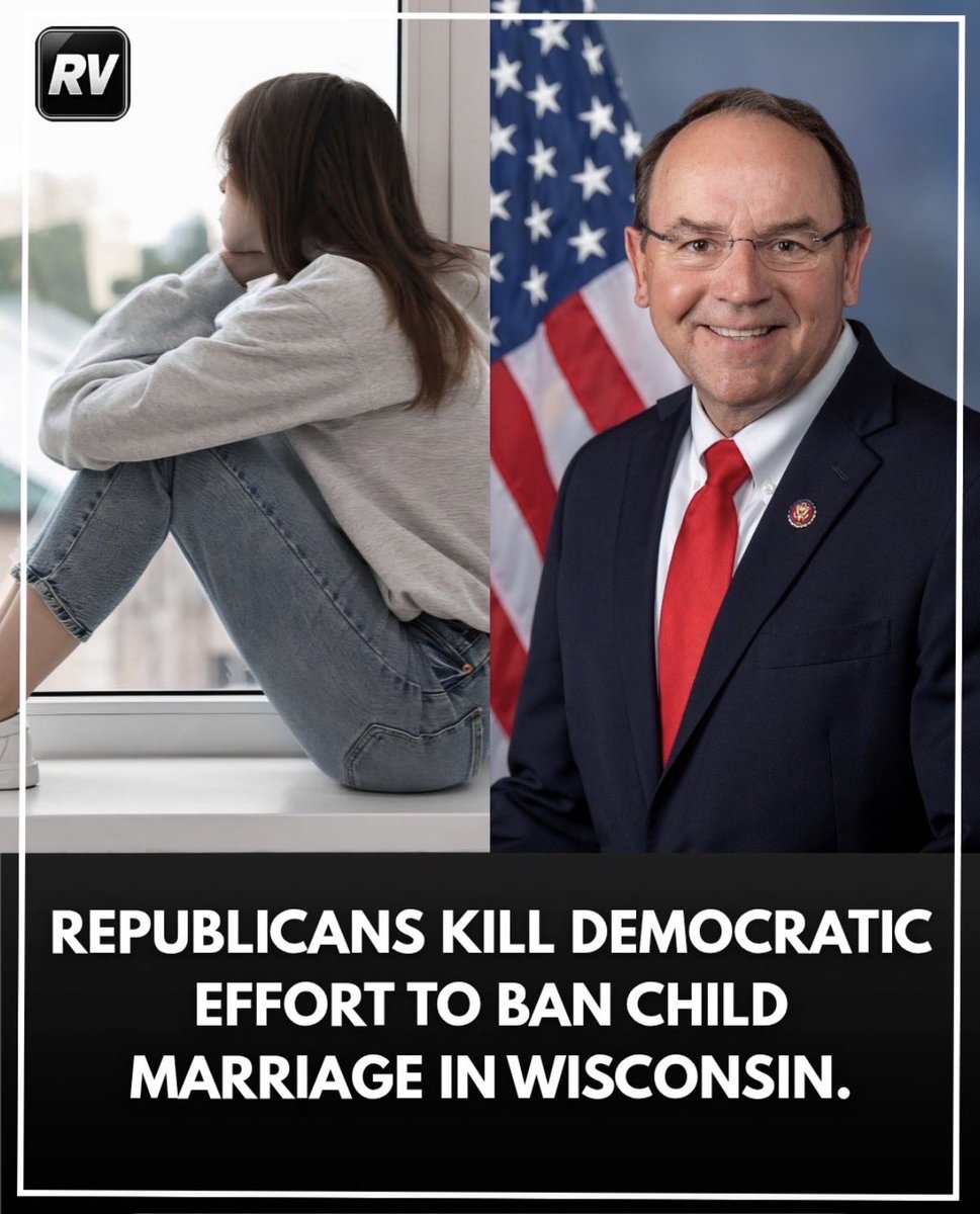 NotAvgLiberal's tweet photo. Child marriage should be illegal.

This is something EVERYONE should agree on.

Except REPUBLICANS.

Please MAGA….

Go ahead and defend this.