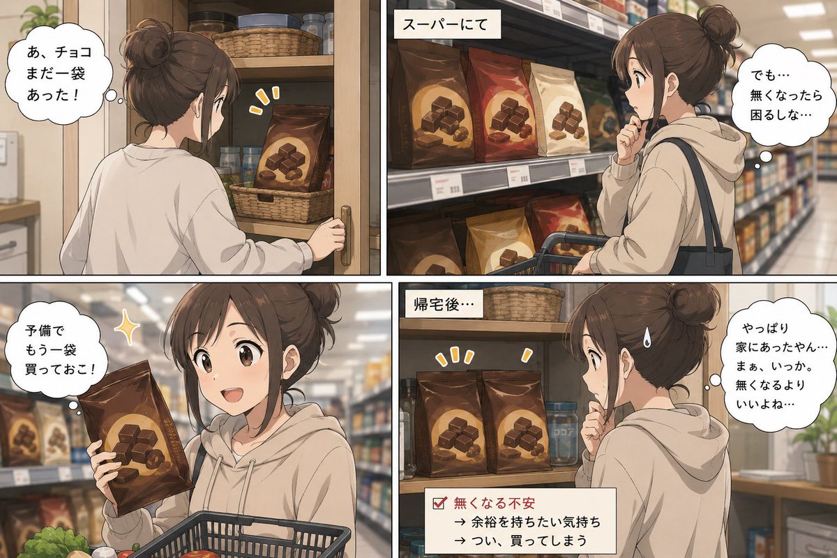 CGold36245's tweet photo. 家にストックがあるはずなのに、「無くなったら困るから買っておこう」と思って買ってしまう経験あると思います😅

ちなみに私はブラックサンダー、アルフォートを買ってしまいます🍫 https://t.co/v3gWuJ8JKg