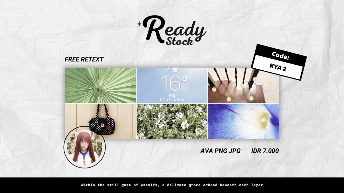 sevlfs's tweet photo. HAYIII! minta tolong repost/rt yaaa, thank you🤍   

aku membawa layout ready stock KYA KIIIKIII yang siap dibawa pulang melalui dm/tele aku sekarang jugaa! price on pict and payment by QRIS yaa^^     

#bealanja https://t.co/spa9NV1b3Y
