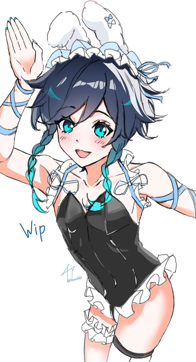 Chiax686X's tweet photo. バニーの日🍃wip https://t.co/yWEDReljV9