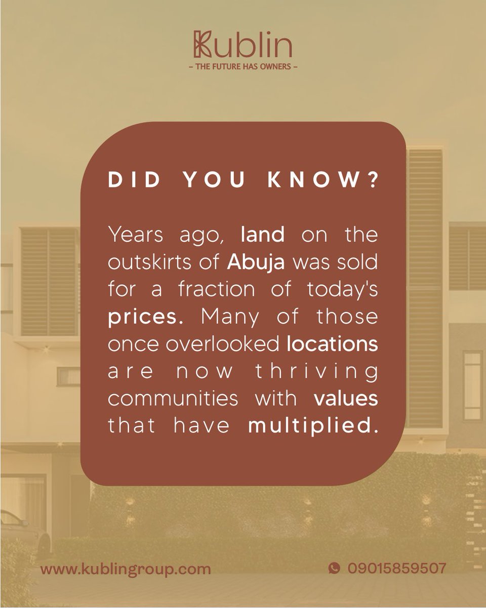 kublingroup's tweet photo. 💡

🌐 https://t.co/ahcn9hPHwL
 📞 09015859507

Kublin — The Future Has Owners.

#AbujaProperty 
#kublin #kublingroup #TheFutureHasOwners 
#property #SmartHome #investment #estateproperty  #HomeAutomation #HomeSecurity #SmartSecurity #ModernLiving https://t.co/72O825YFWS