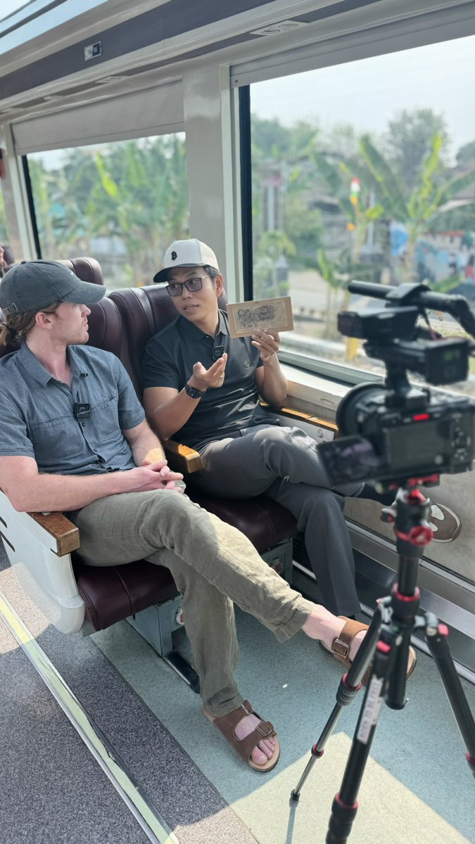 MyFirstBitcoin_'s tweet photo. Day 4 was a travel day!

Yesterday the @MyFirstBitcoin_ crew took the panoramic train from Bandung to Surabaya, and used the ride to continue our conversation with @Silatoshi_id 

More of his story and what is building inside Bitcoin Indonesia community.

We are headed to Surabaya for one reason: our Indonesia Bitcoin Unconference this Saturday in collaboration with @bitcoinindo21 , where we will spend the day building with the community driving Bitcoin adoption in Indonesia.

If you are in Surabaya, we will see you there.🧡⚡️