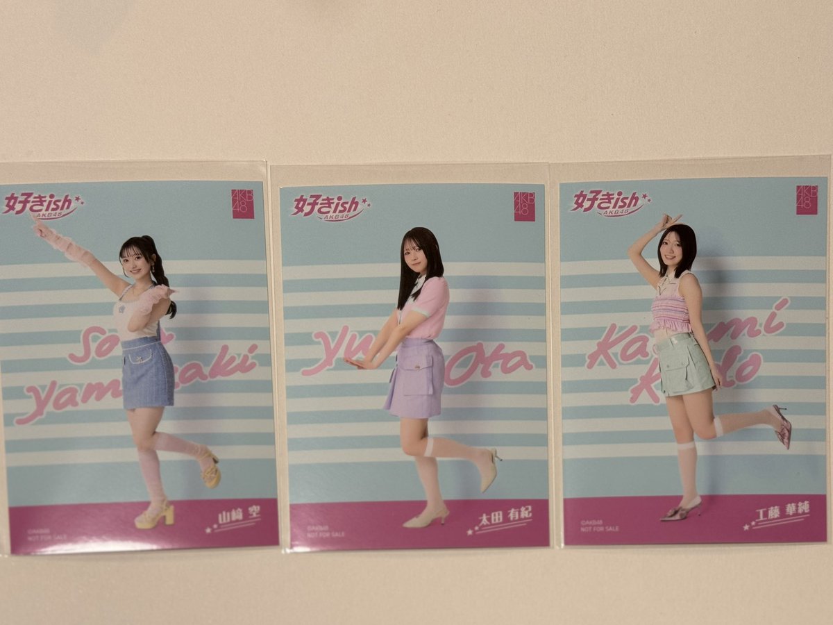 s_nmb01's tweet photo. AKB48 好きish交換

店舗特典 タワレコ ポストカード 
【譲】倉野尾　千葉

共通特典 繋がる生写真
【譲】山﨑　太田　工藤

【求】長友(同種)

9/6幕張,9/27Kアリーナにて交換希望
お心当たりある方はお気軽にお声かけください🙇🏻‍♀️

 #AKB交換 https://t.co/JP8GCaq3LK