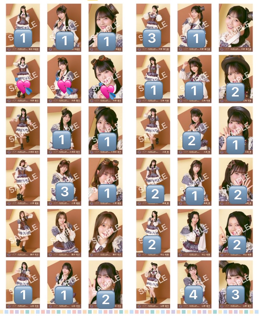 cute104chan's tweet photo. ニアジョイ 生写真 直筆 IDフォト ミニフォト トレ 

【譲】画像の数字

【求】 市原(過去物可)＞藤沢、他メン寄るところなど

9/5石川直トレ＞郵送 可能な方優先
(ツアーやイベント等その他日程も可)

お気軽にお声掛けください❕ https://t.co/TR0jReFxtg