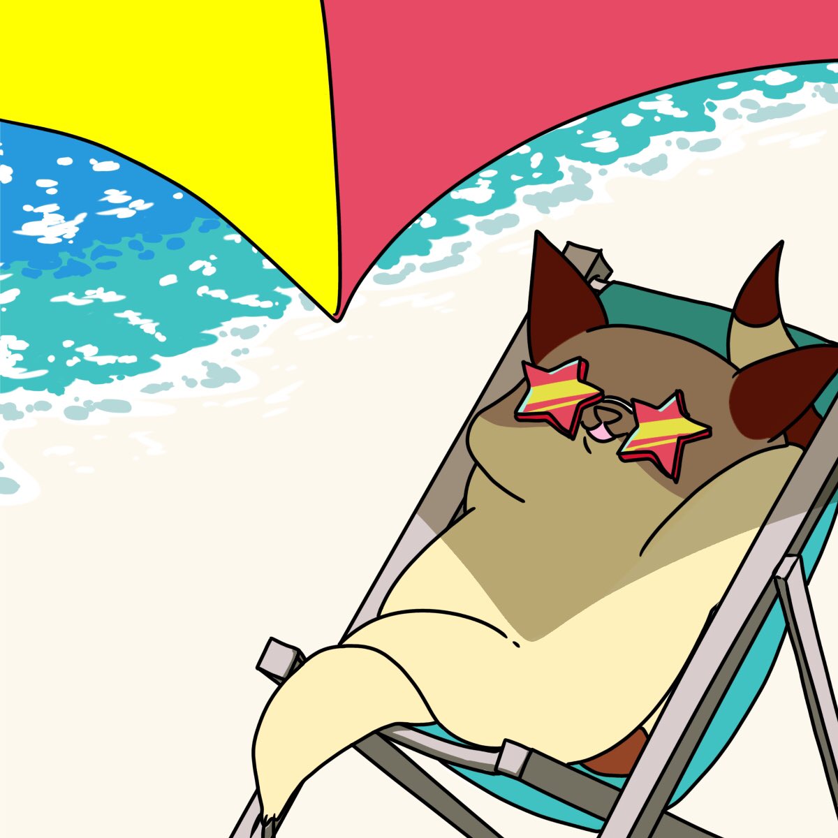 garigarichefcat's tweet photo. 夏のドンゴロルー
「バカンス中だからってお土産は期待するなよ」

#ガリガリシェフキャットさん 
#ドンゴロルー 
#夏休み https://t.co/P1XHIBY1lk